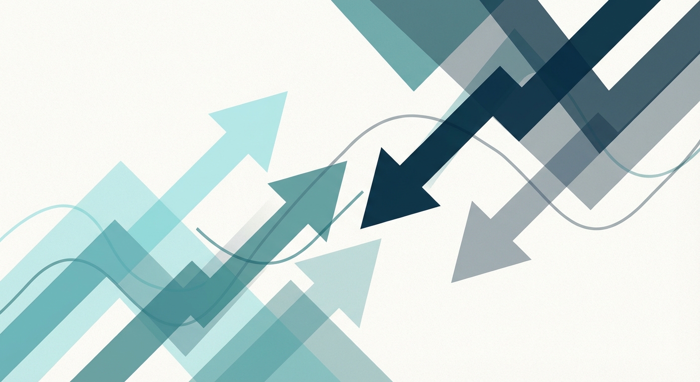 Abstract financial visualization showing interest rate fluctuations